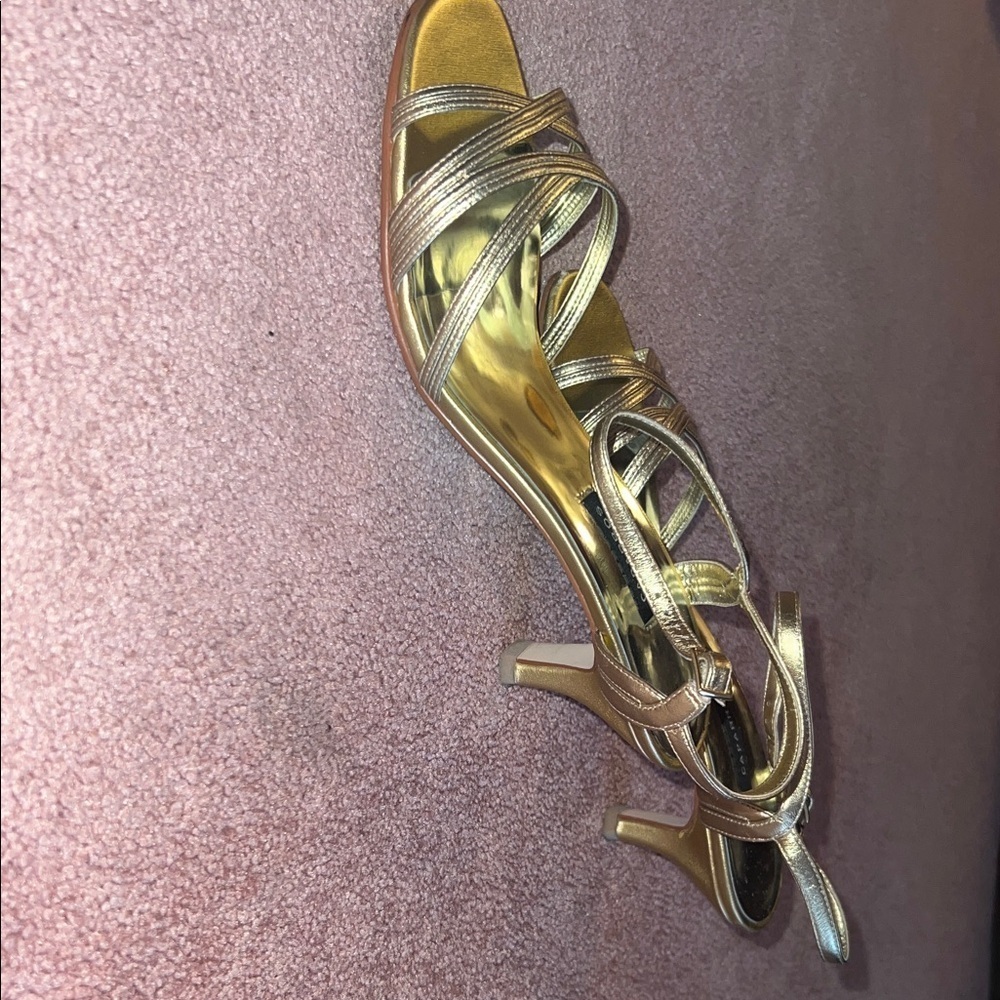 Caparros Gold Strappy Heels - Picture 6 of 7